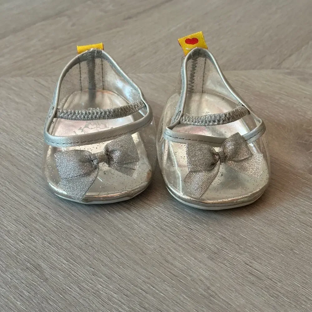 Build a Bear Shoes Silver High Heels Glitter Princess Cinderella